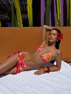 Rosalie Tropical Floral Print Bikini & Sarong by Willow & Wave in Recycled Fabric 3