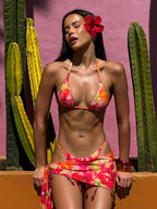 Front view Rosalie Bikini with sarong by Willow & Wave