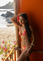 Side View Detail of Rosalie Tropical Floral Bikini 